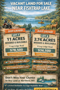 Northwest Wisconsin Land for Sale Near Fishtrap Lake