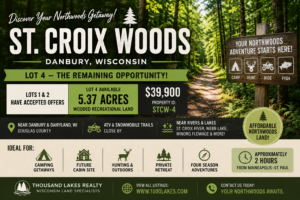 St. Croix Woods: Wisconsin Land for Sale Near Danbury, Lakes, Rivers & ATV Trails
