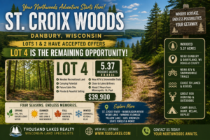 Danbury WI Properties for Sale: Discover St. Croix Woods and Northwest Wisconsin Land