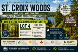 St. Croix Woods Wisconsin: Affordable Land for Sale Near Danbury & Dairyland