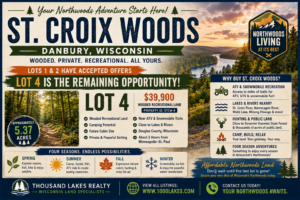 Affordable Wisconsin Land for Sale Near Danbury: Discover St. Croix Woods Lot 4