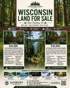 4 Northwoods Wisconsin Properties for Sale Near Danbury: Find Your Perfect Outdoor Getaway